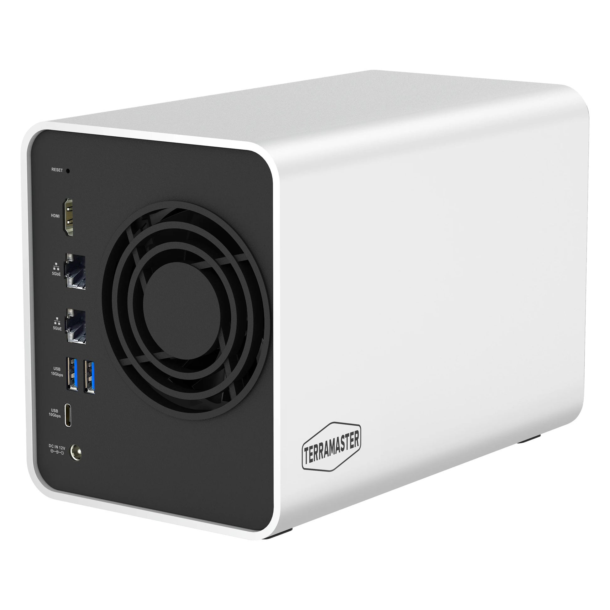 Terramaster f2-425 plus nas (wit, 2x 5gbe, hdmi, usb)
