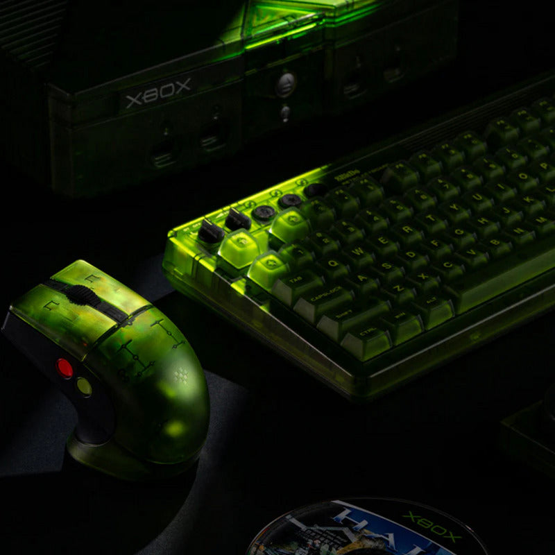 8bitdo retro r8 mouse - xbox edition (groen, 50 - 26000 dpi, bluetooth usb-c 2.4 ghz)