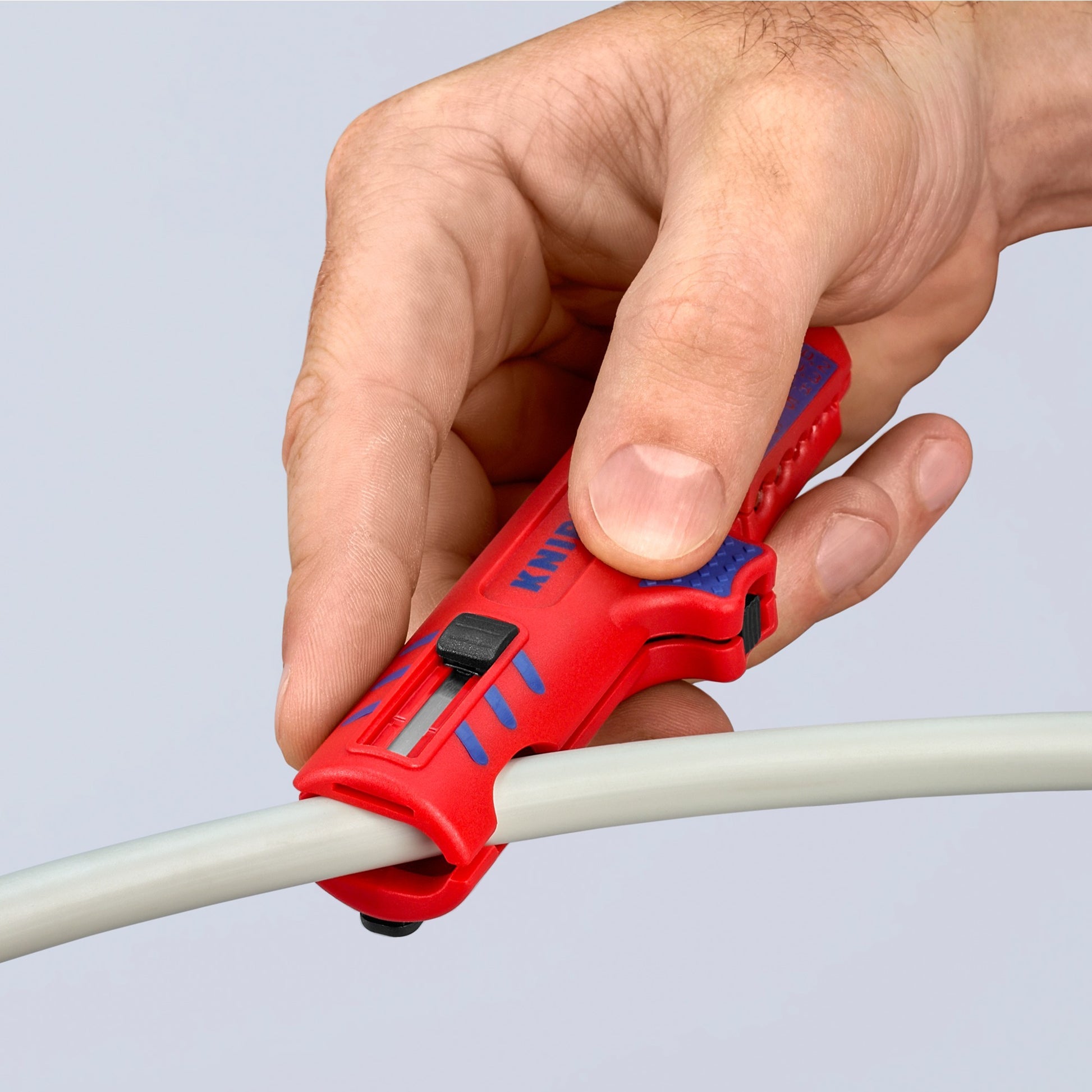 Knipex universele kabelstripper 1685125sb kabelstrip- ontmantelingsgereedschap (rood blauw)