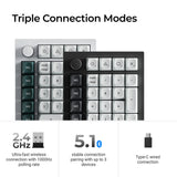 Keychron q0 he qmk wireless custom number pad rgb mechanisch numpad (zwart, us lay-out (qwerty), gateron double-rail magnetic nebula, hot-swap, rgb, double-shot pbt keycaps) - afbeelding 6