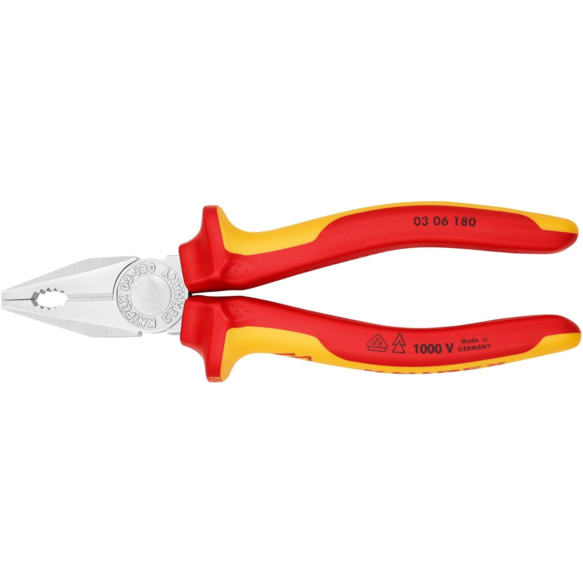 Knipex combitang 03 06 180 combinatietang (rood geel, vde-getest)