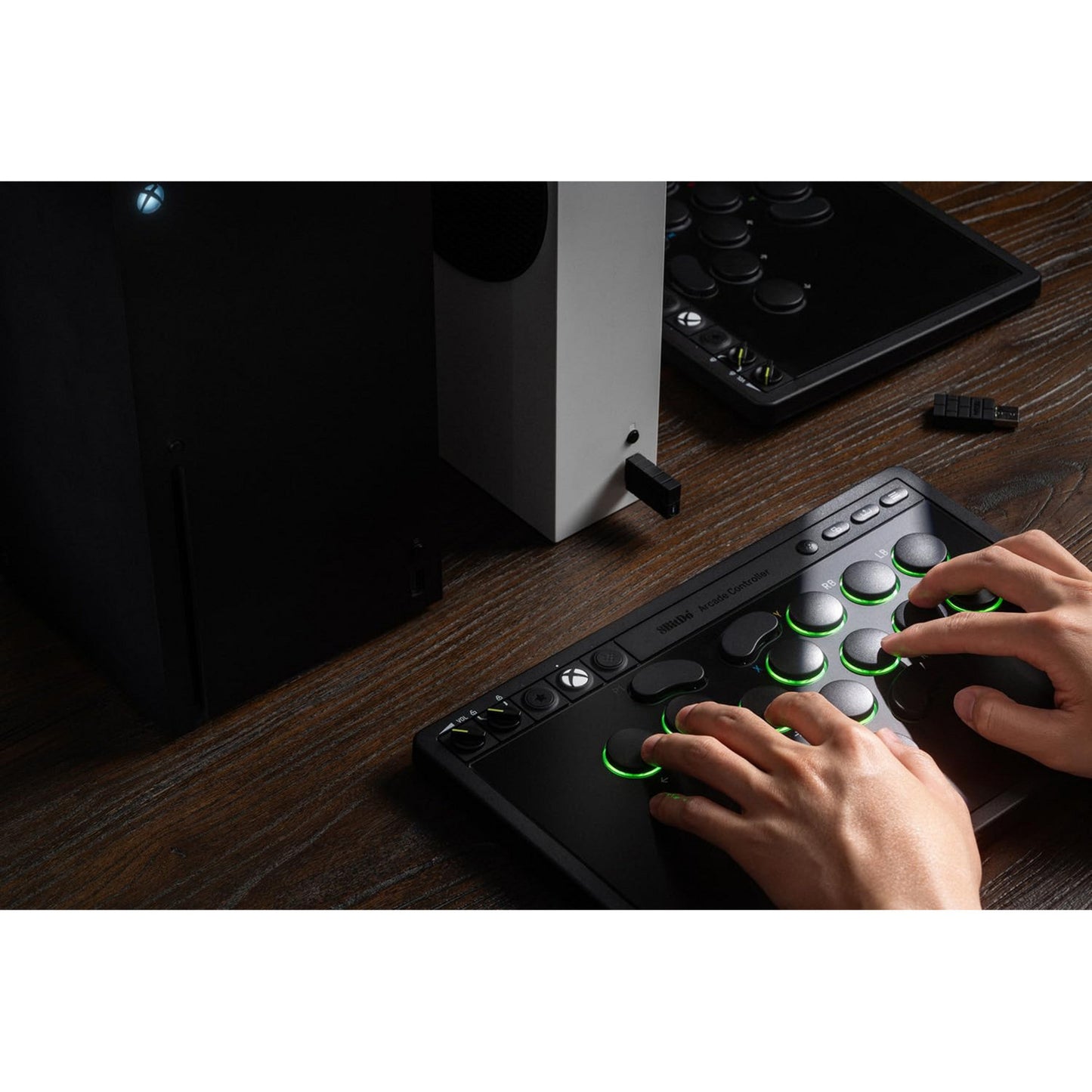 8bitdo arcade controller for xbox (zwart, 2.4 ghz usb, xbox series x|s, xbox one, pc)