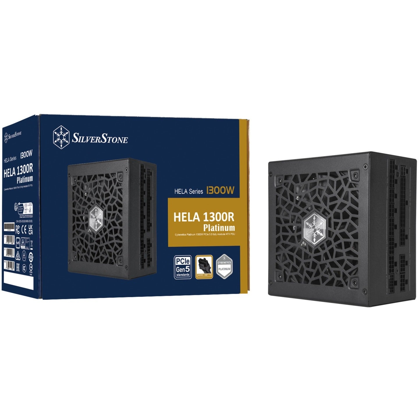 Silverstone hela 1300r platinum, modulaire 1300 watt voeding (zwart, 8x pcie)