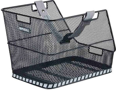 Basil Class - schooltas fietsmand - achterop - zwart