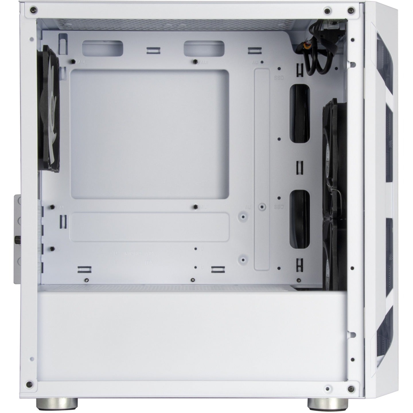Silverstone fara h1m pro midi tower behuizing (wit | 3x usb-a | rgb | window)