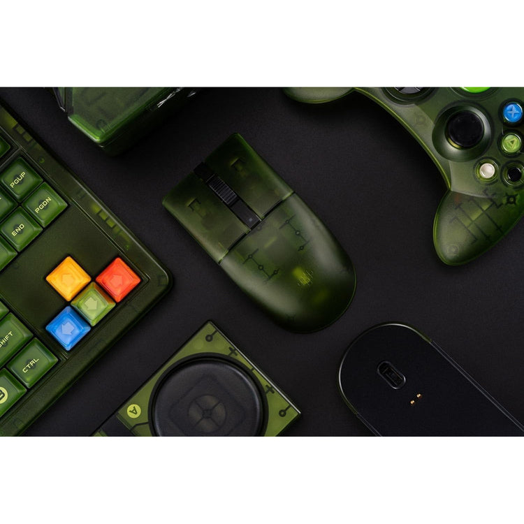 8bitdo retro r8 mouse - xbox edition (groen, 50 - 26000 dpi, bluetooth usb-c 2.4 ghz)