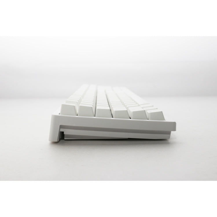 Ducky zero 6108 pure white rgb mechanisch gaming toetsenbord (wit, us lay-out (qwerty), cherry mx2a blue, 100%, rgb leds, double-shot pbt, hot swap, 2.4ghz | bluetooth | usb-c)