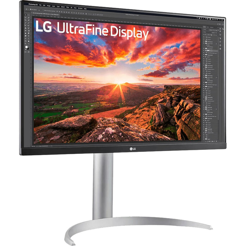 Lg ultrafine 27up850k-w 27 4k uhd monitor (zilver zwart, 2x hdmi, displayport, 2x usb-a, usb-c)