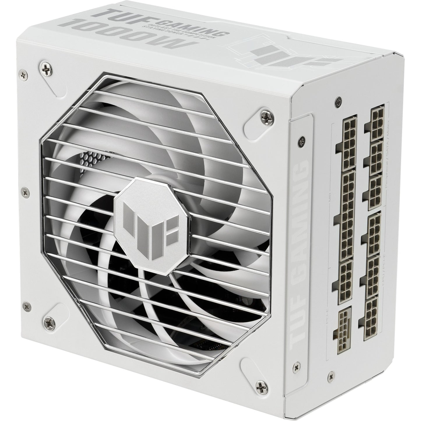 Asus tuf gaming gold white edition modulaire 1000 watt voeding (wit, 1x 12v-2x6, 4x pcie)