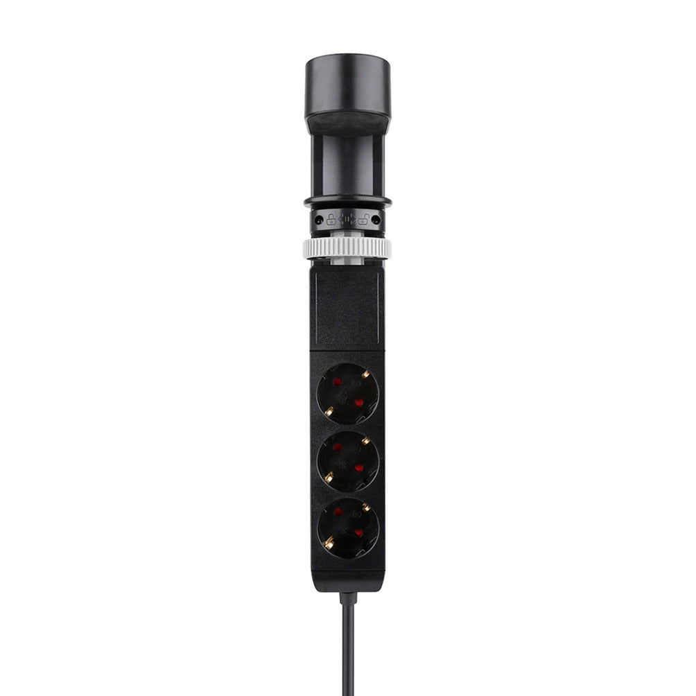 Neomounts ds22-840bl6 bureaucontactdoos met klem en usb-c en usb-a poorten - quick-charge stekkerdoos (zwart)