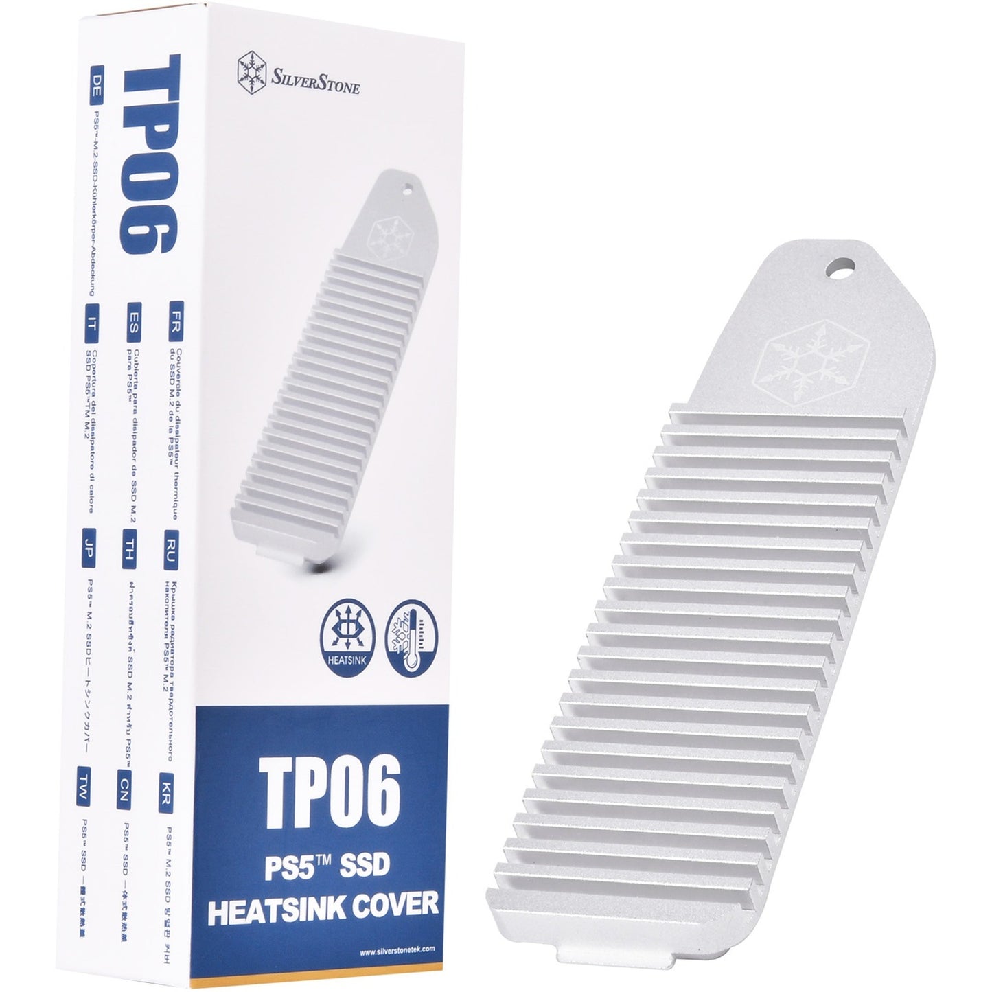 Silverstone tp06 heatsink (zilver, voor playstation 5)