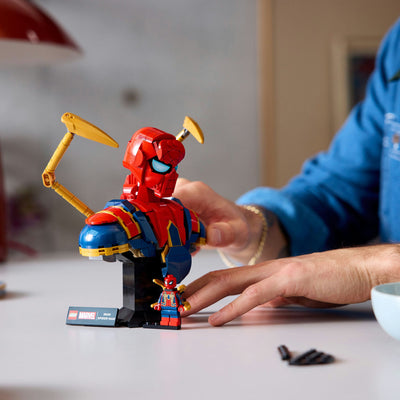 Lego marvel - iron spider-man buste constructiespeelgoed (76326)