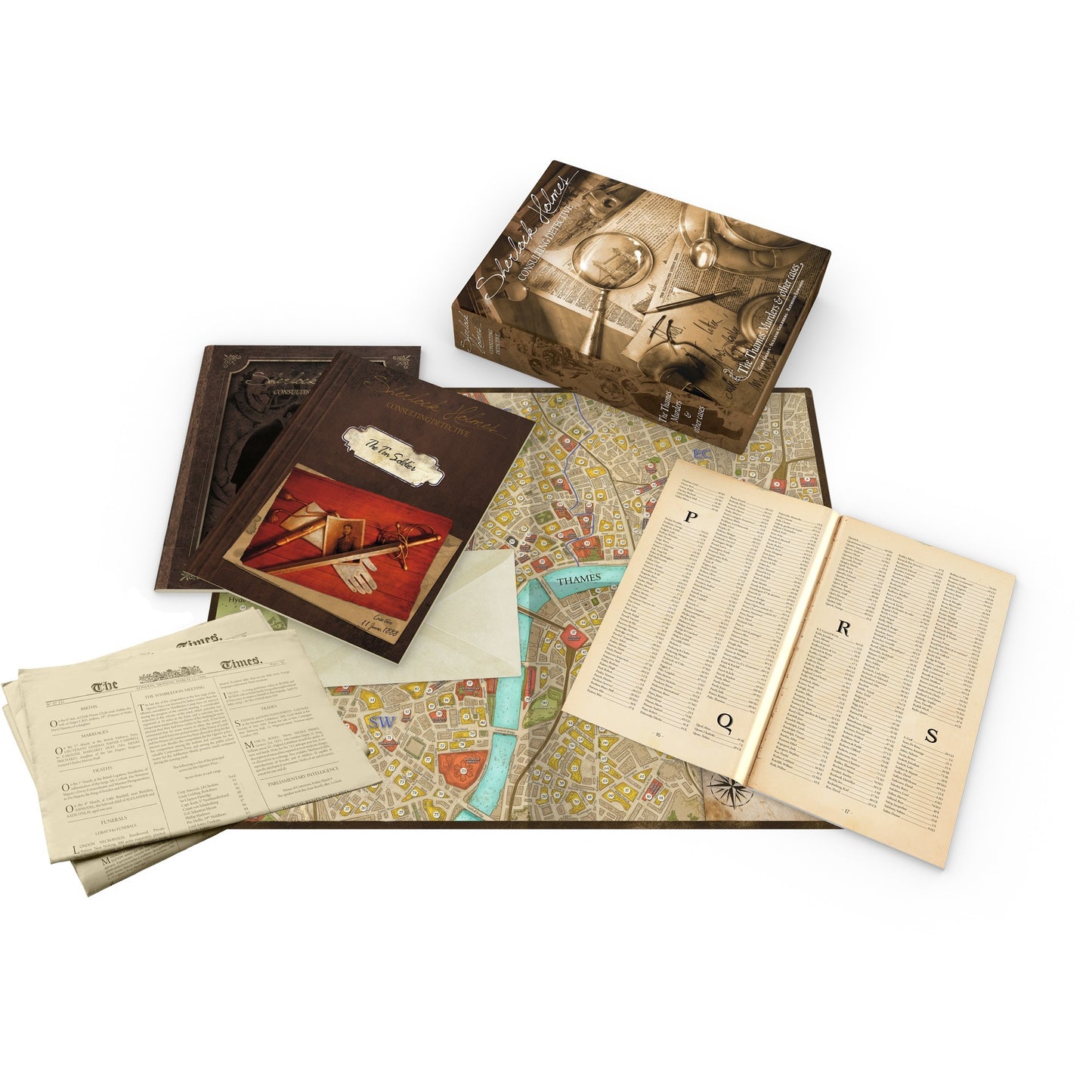 Asmodee sherlock holmes consulting detective: the thames murders other cases bordspel (engels, 1 - 8 spelers, 60 - 90 minuten, vanaf 12 jaar)
