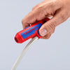 Knipex 16 95 01 sb ergostrip kabelstripper geschikt voor: ronde kabel, kabel voor vochtige ruimte, datakabel, coaxkabel