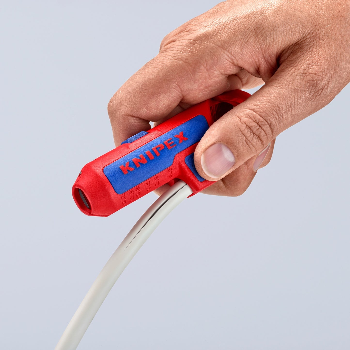 Knipex 16 95 01 sb ergostrip kabelstripper geschikt voor: ronde kabel, kabel voor vochtige ruimte, datakabel, coaxkabel