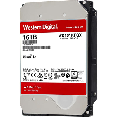 Wd red pro 16 tb harde schijf (161kfgx, sata 600, 24 7, af)