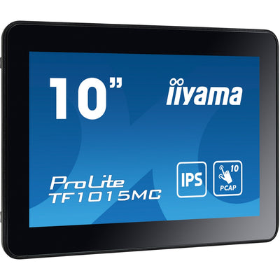 Iiyama prolite tf1015mc-b3 10.1 touchscreen monitor (zwart, hdmi, displayport, vga, usb-b, rj-45)