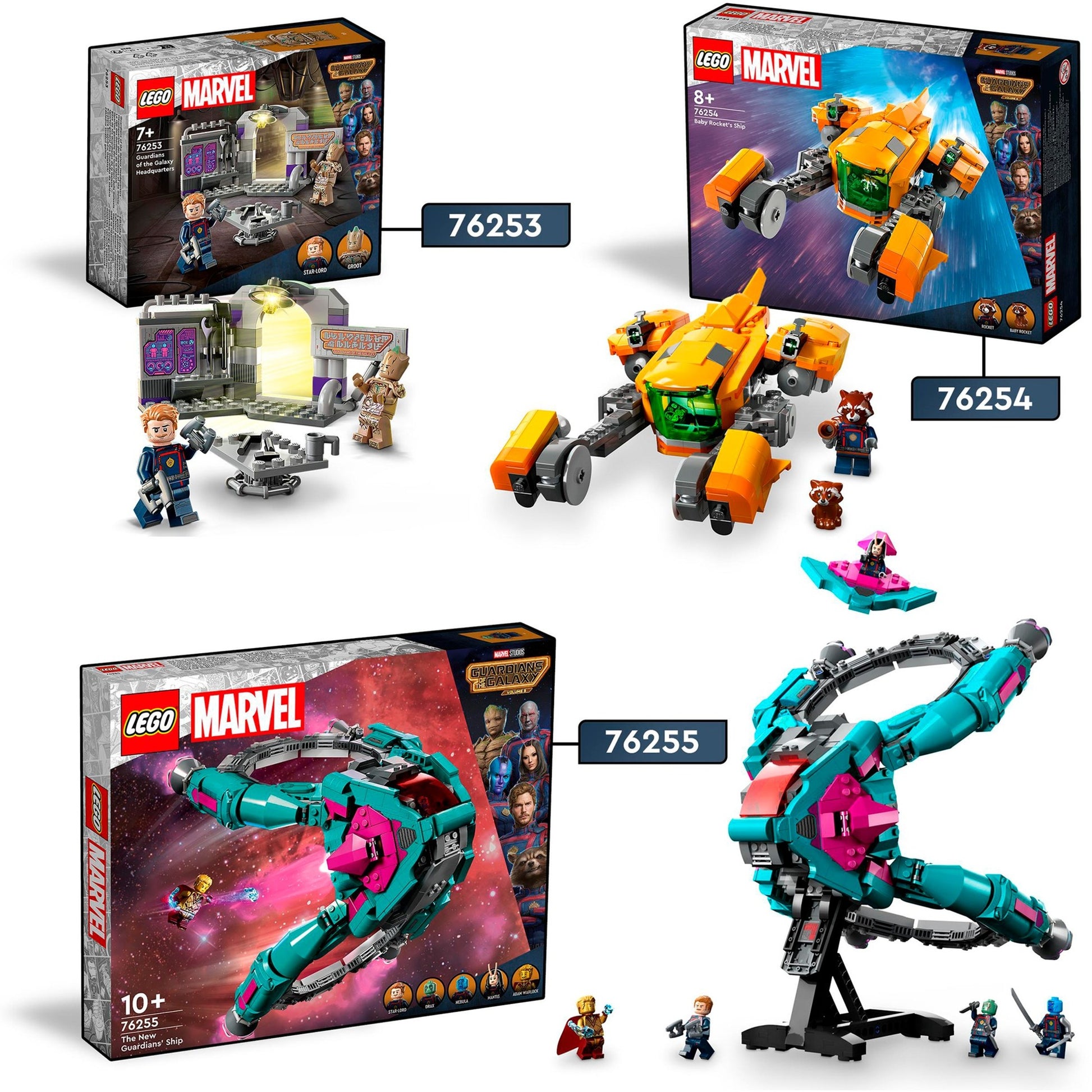 Lego marvel - guardians of the galaxy hoofdkwartier constructiespeelgoed (76253)