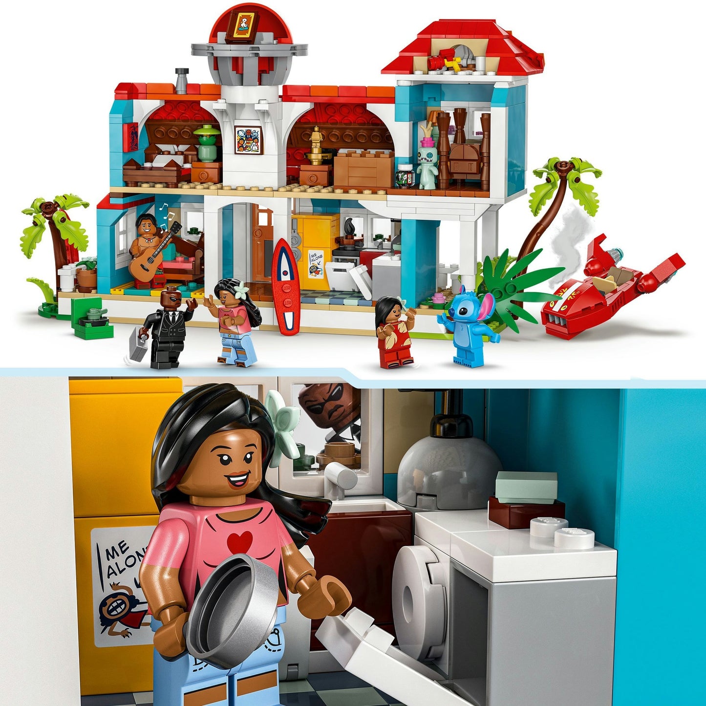 Lego disney - lilo en stitch strandhuis constructiespeelgoed (43262)