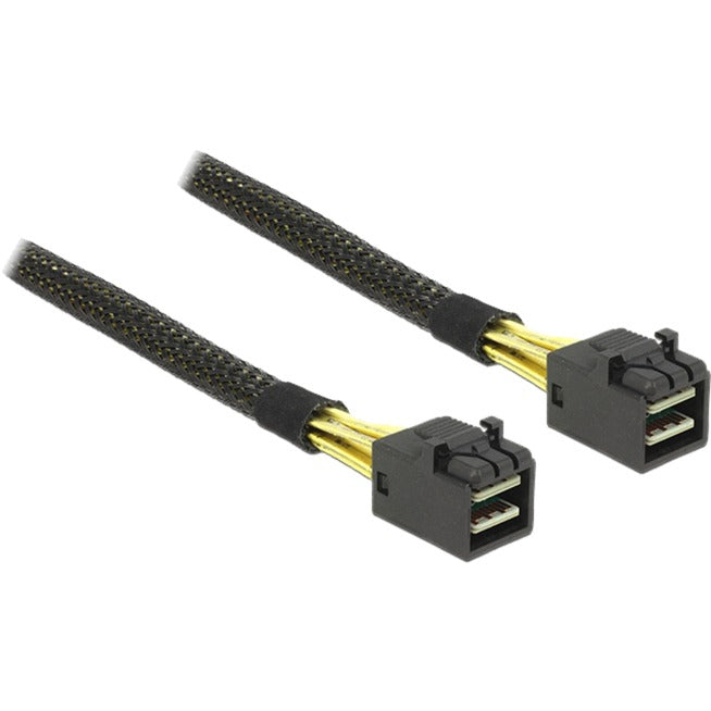 Delock mini sas hd sff-8643 > mini sas hd sff-8643 kabel (zwart, 0,5 meter)