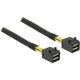 Delock mini sas hd sff-8643 > mini sas hd sff-8643 kabel (zwart, 0,5 meter)