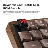 Keychron k3 max-h3w all-wood special edition rgb mechanisch toetsenbord (houtkleur, us lay-out (qwerty), milk pom brown, 75%, rgb leds, double-shot pbt, hot swap, 2.4ghz | bluetooth 5.1 | usb-c) - afbeelding 7