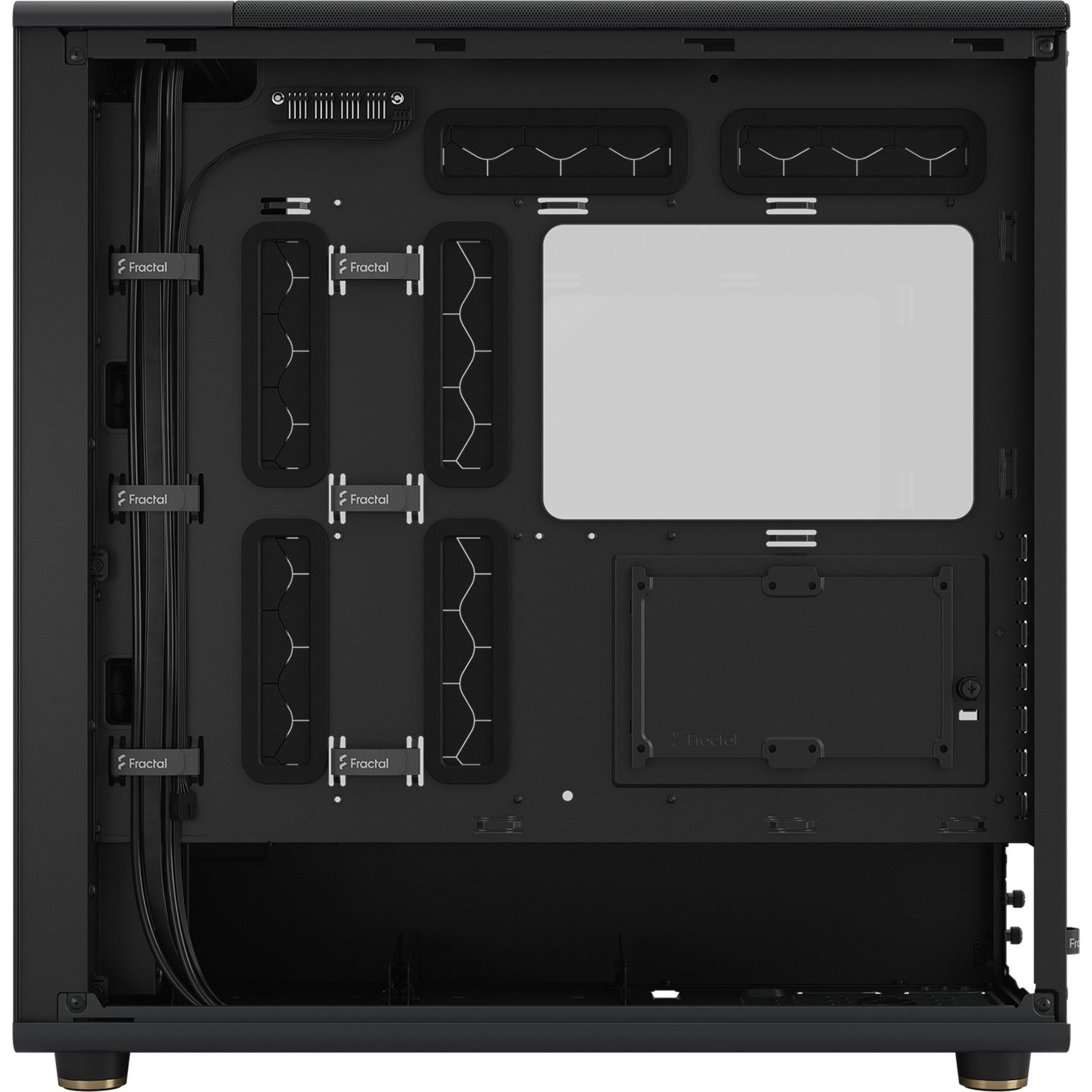 Fractal design north xl midi tower behuizing (zwart houtkleur | 2x usb-a | 1x usb-c | tempered glass)