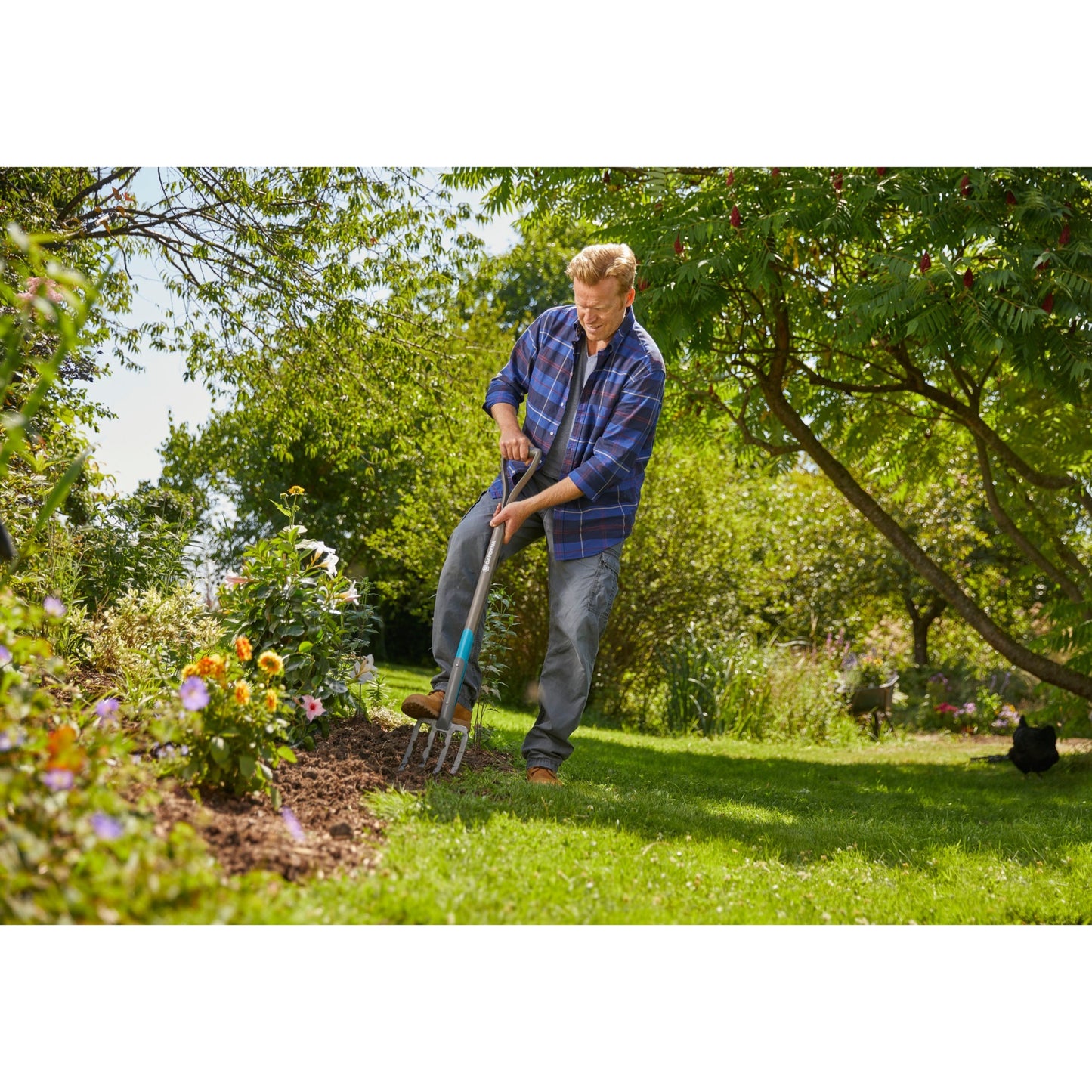 Gardena natureline spitvork - fsc keurmerk - grijs