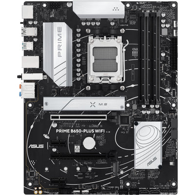 Asus prime b650-plus wifi socket am5 moederbord (zwart zilver, raid, 2.5gb-lan, wi-fi 6e, bt 5.3, sound, atx)