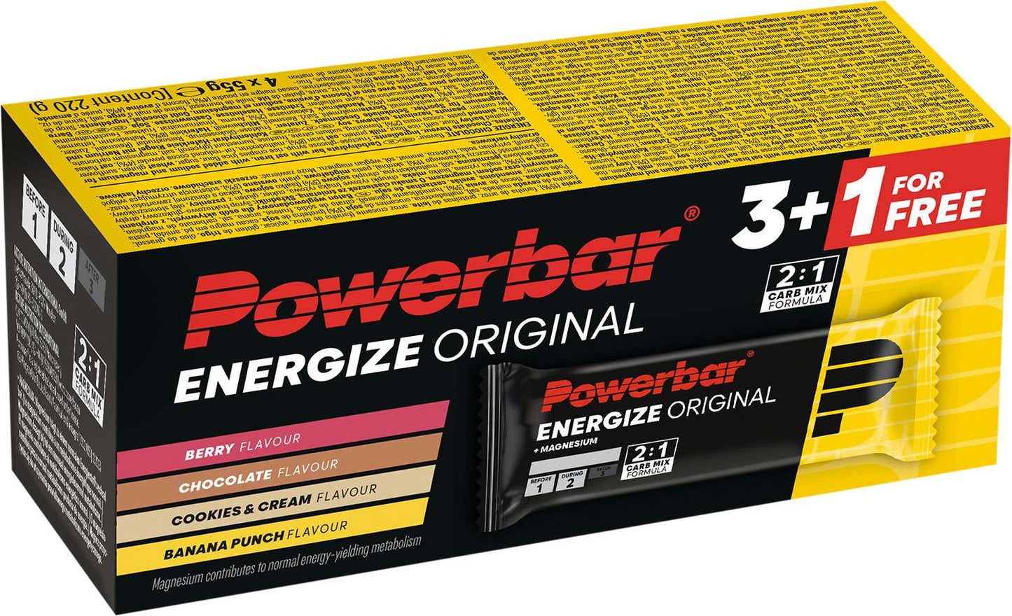 Powerbar energize original bar multiflavour 3+1 best before date 02 26