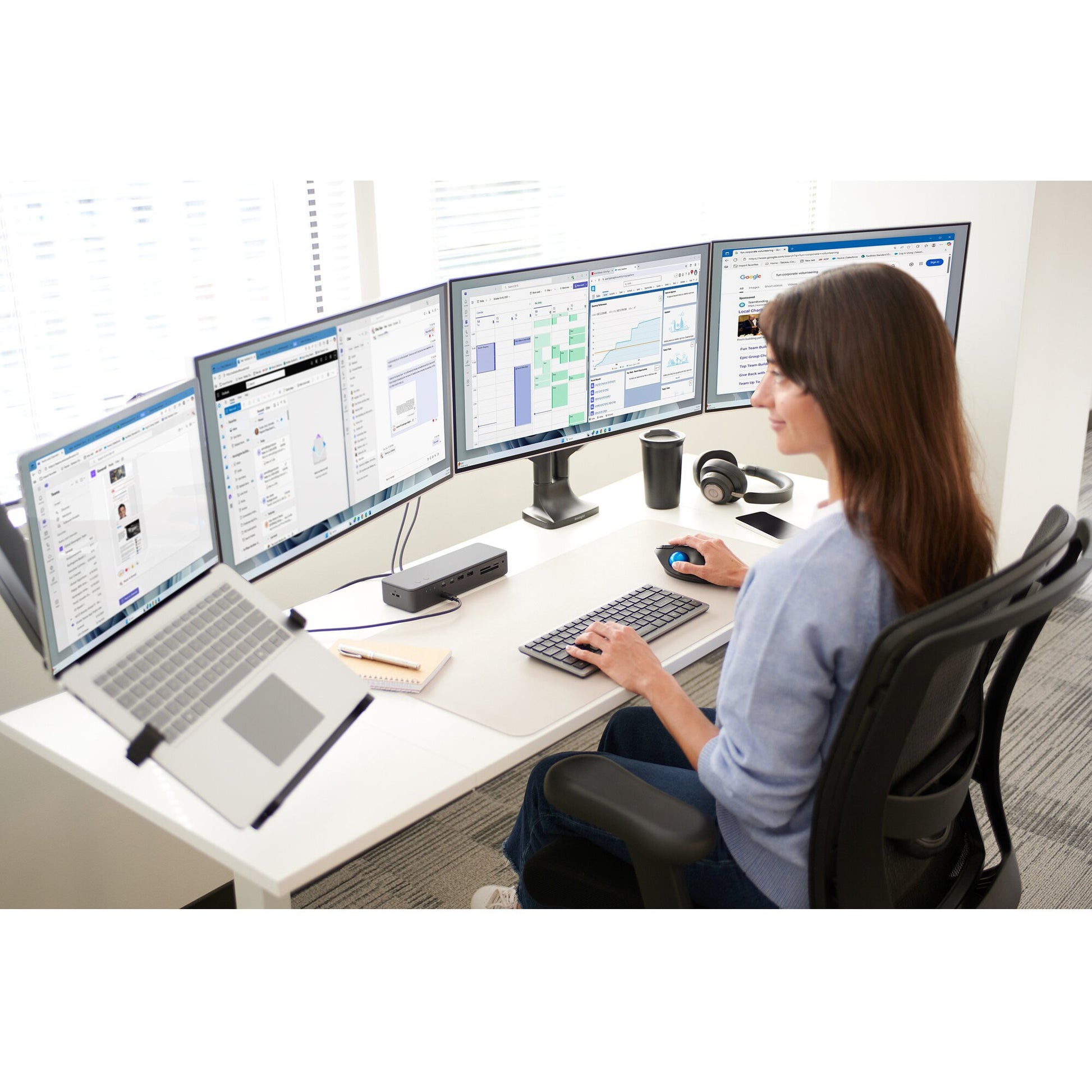 Kensington kb435 eq rechargeable multi-device compact keyboard (grijs, us-international lay-out (qwerty), scissor switches, 80% (tkl), usb, 2,4 ghz, bluetooth 5.4)