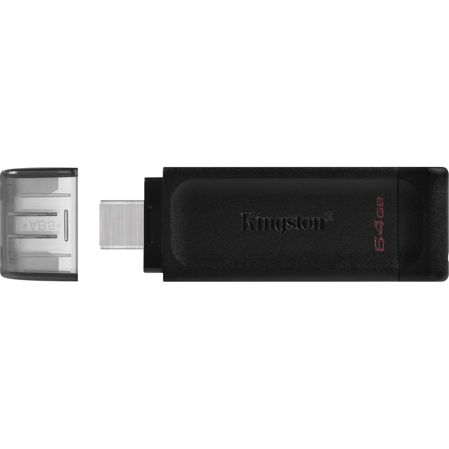 Kingston datatraveler 70 64 gb usb-stick (zwart, dt70 64gb, usb-c 3.2 gen 1)