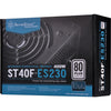 Silverstone strider essential st40f-es230 400 watt voeding (zwart, 2x pcie)