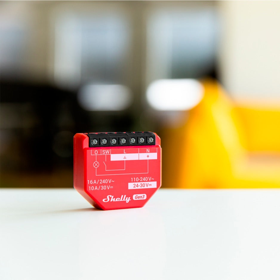 Shelly controller 1pm gen3 wifi bluetooth voor smart home slimme gadgets