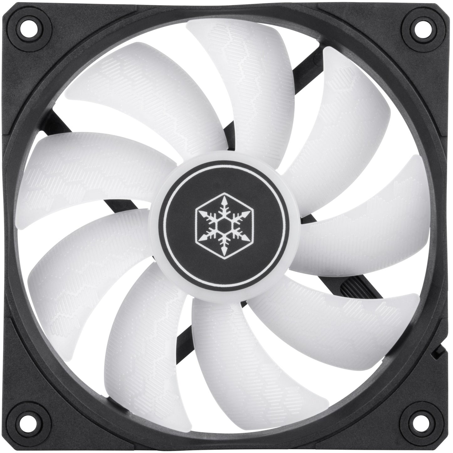 Silverstone shark force 120 argb case fan (zwart, 120 x 120 x 25 mm, pwm)