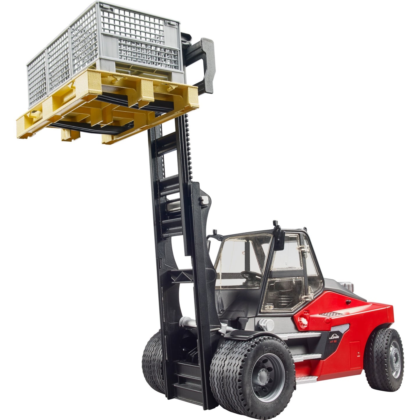 Bruder linde ht160s heftruck met pallet en 3 palletkooien modelvoertuig (02513)