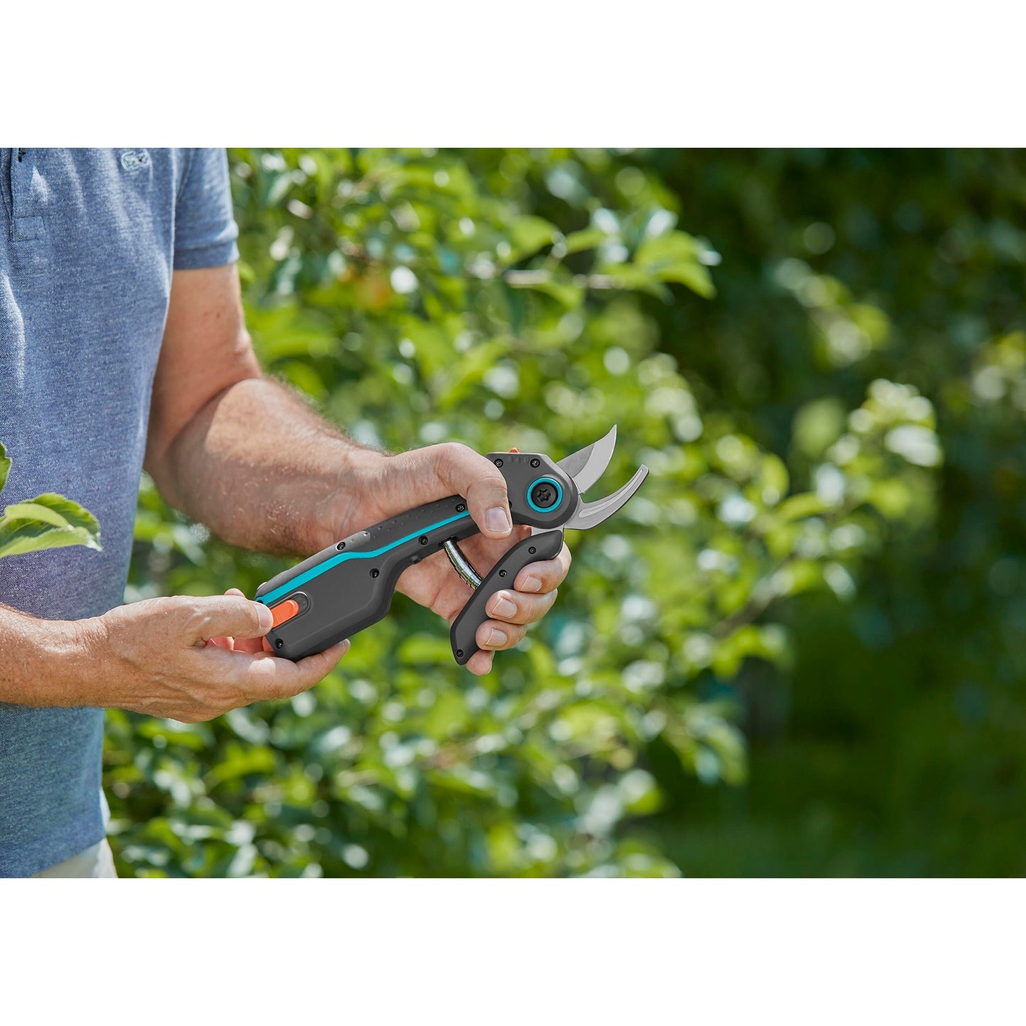 Gardena snoeischaar assistcut (zwart turquoise, bypass)