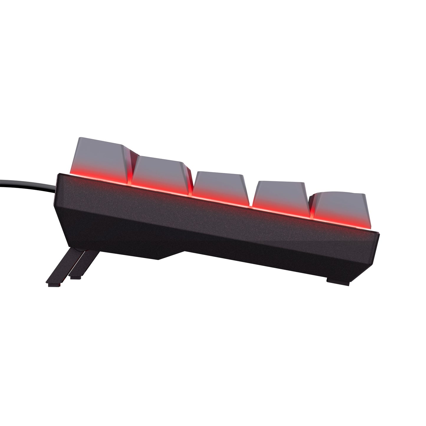 Trust gxt 867 acira 60% mini mechanisch gaming toetsenbord (zwart, us lay-out (qwerty), outemu red, 60%, rgb)