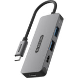 Sitecom usb-c naar 2x usb-a + 2x usb-c usb-hub (grijs) - afbeelding 1