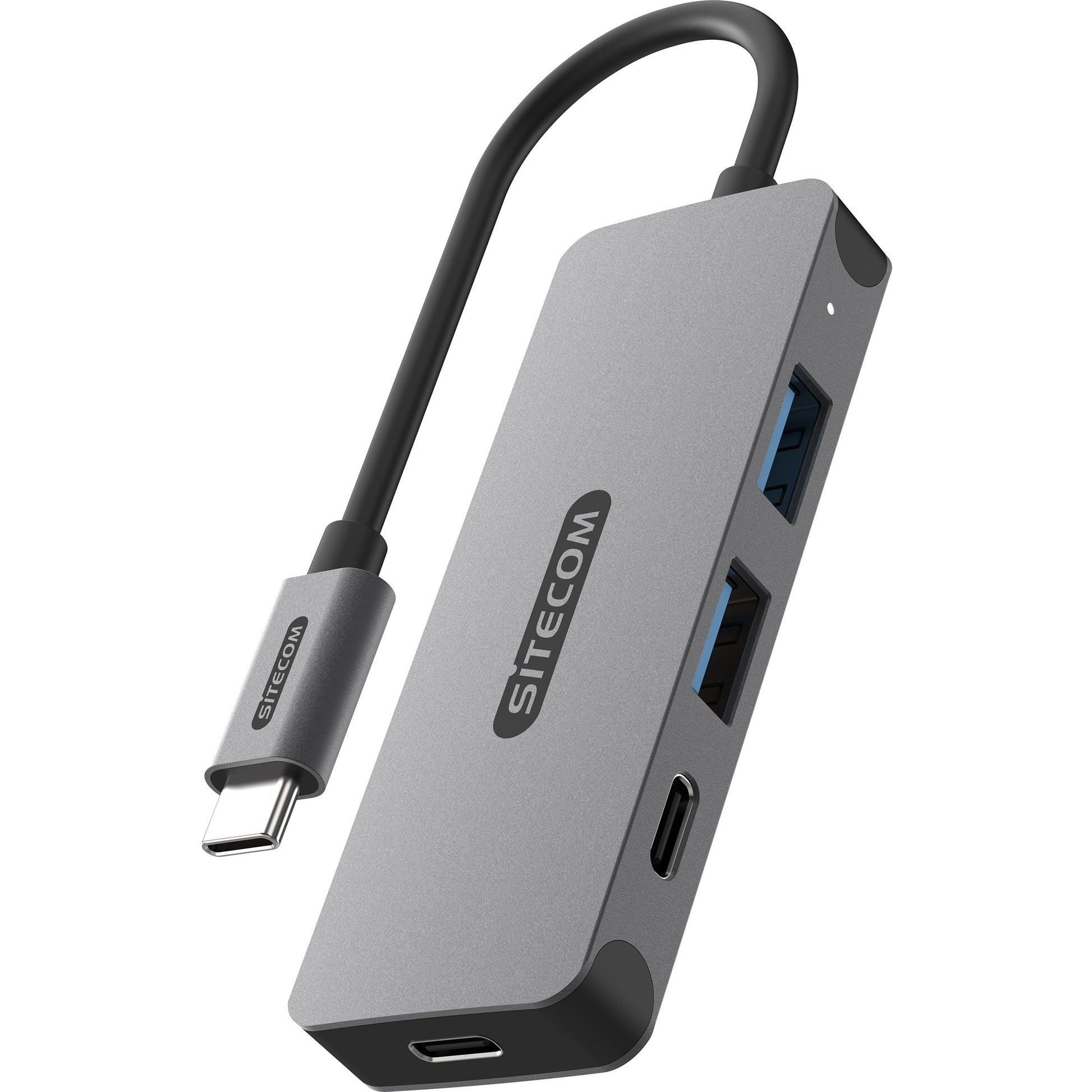 Sitecom usb-c naar 2x usb-a + 2x usb-c usb-hub (grijs)
