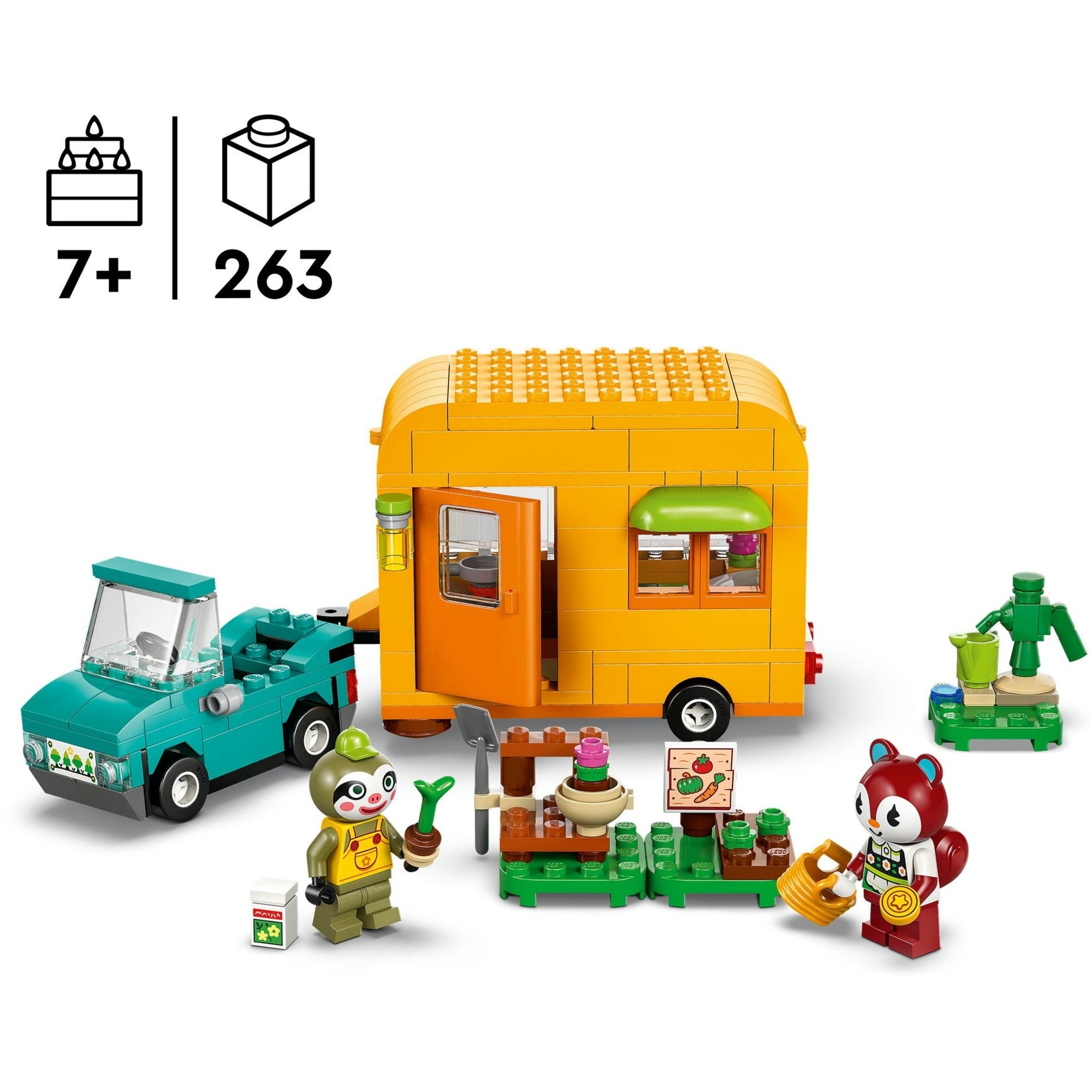 Lego animal crossing 77054 leifs caravan en winkel