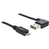 Delock usb2.0 a 90° > usb micro-b kabel (zwart, 5 meter)