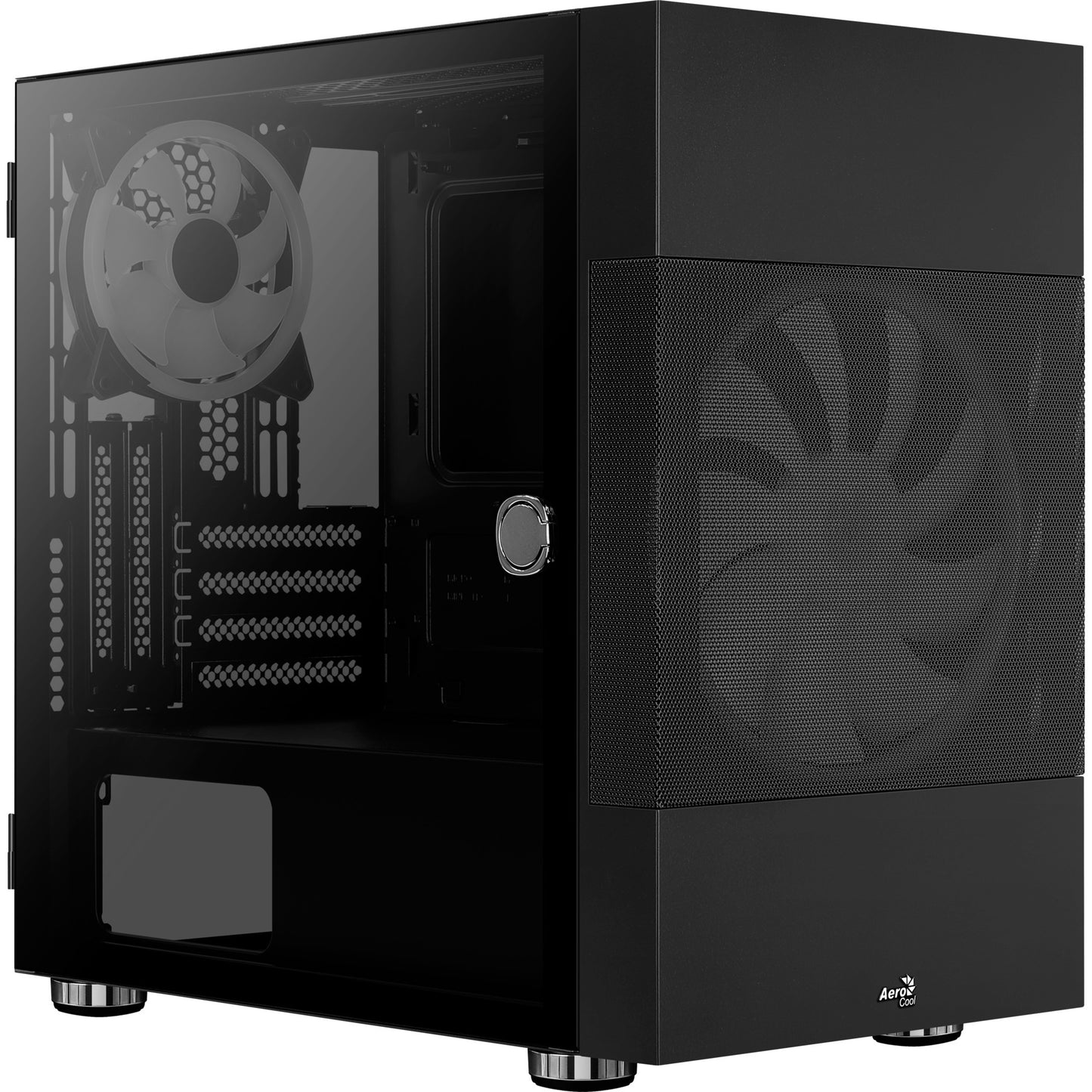 Aerocool atomic v2 mini tower behuizing (zwart | 2x usb-a | window)