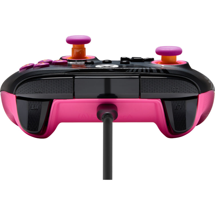 Powera advantage plus bedrade controller voor xbox series x|s - palmbomen in maanlicht (roze, xbox series x|s, xbox one, pc)