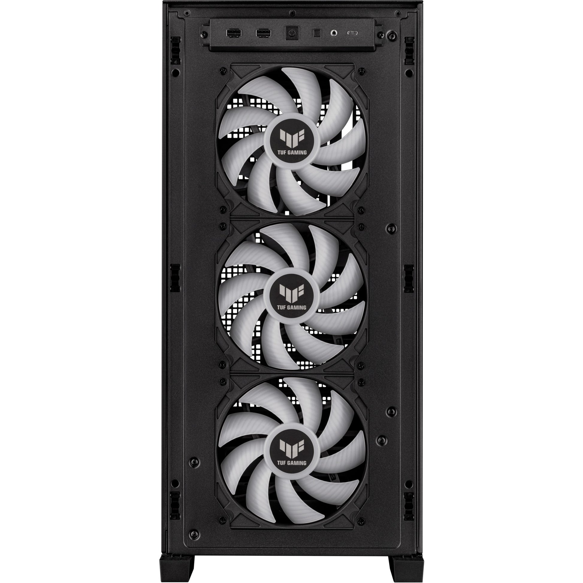 Asus tuf gaming gt302 argb midi tower behuizing (zwart | 2x usb-a | 1x usb-c | rgb | tempered glass)