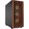 Sharkoon rebel c70m rgb midi tower behuizing (zwart houtkleur | 2x usb-a | 1x usb-c | rgb)