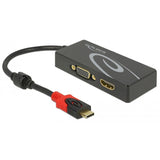 Delock usb-c > hdmi vga adapter (zwart, 0,2 meter) - afbeelding 1