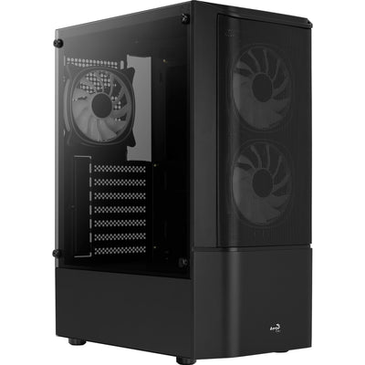Aerocool quantum mesh v3 midi tower behuizing (zwart grijs | 3x usb-a | rgb | window)