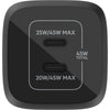 Belkin boostcharge pro 2-poorts usb-c gan-wandlader met pps (45 w) (zwart)