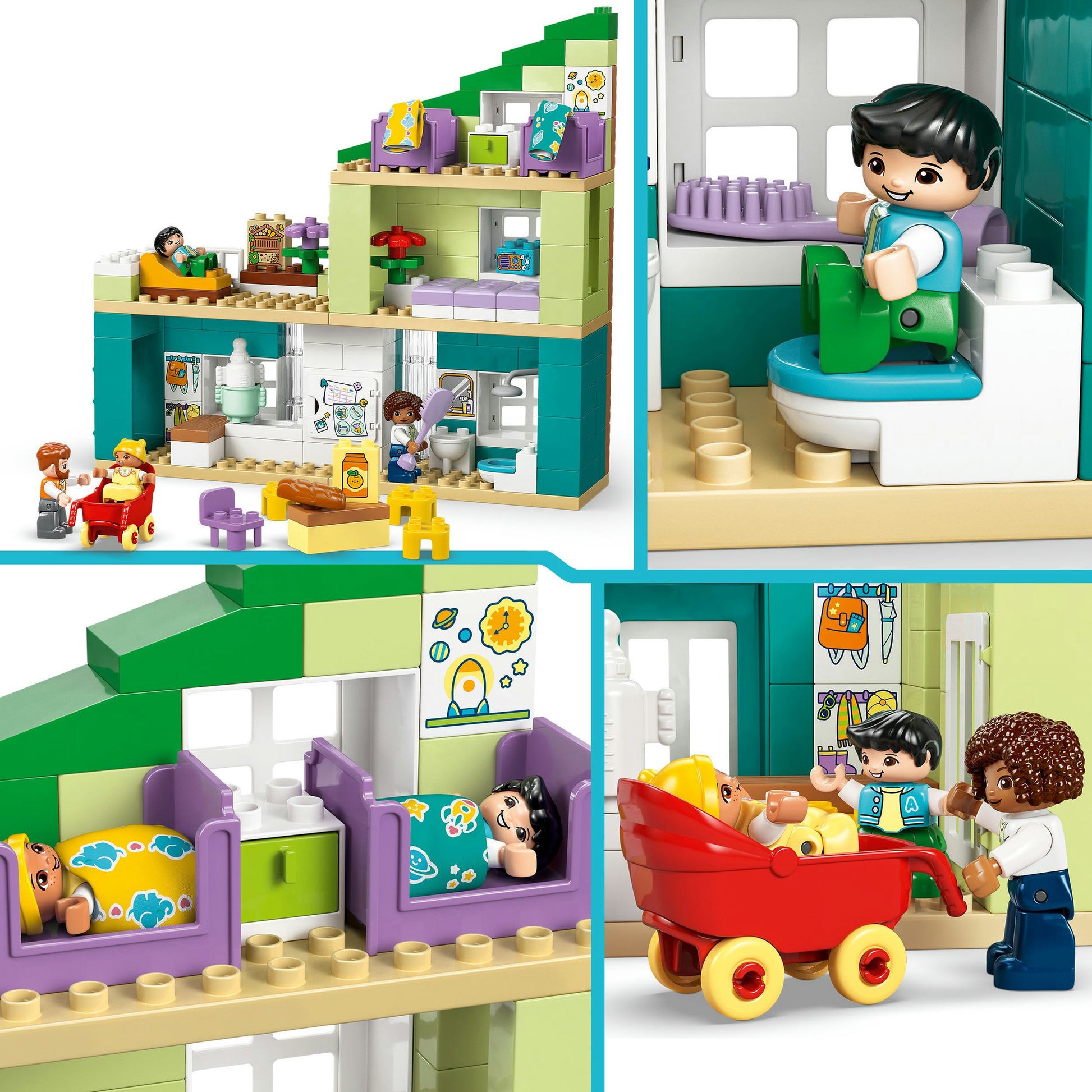 Lego duplo town 10470 - woonhuis - 3-in-1 - inclusief figuren